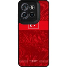 Coque Motorola Moto S50 - Silicone rigide noir Maillot de football Turquie 2026 personnalisable