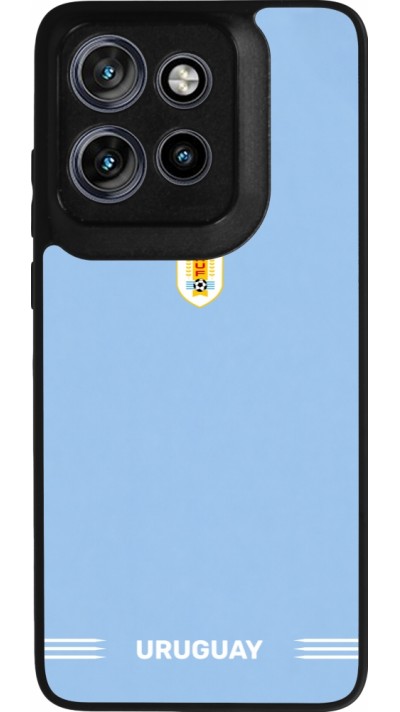 Motorola Moto S50 Case Hülle - Silikon schwarz Uruguay 2026 personalisierbares Fussballtrikot