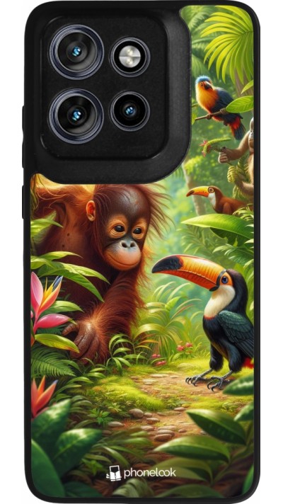 Motorola Moto S50 Case Hülle - Silikon schwarz Tropischer Dschungel Tayrona
