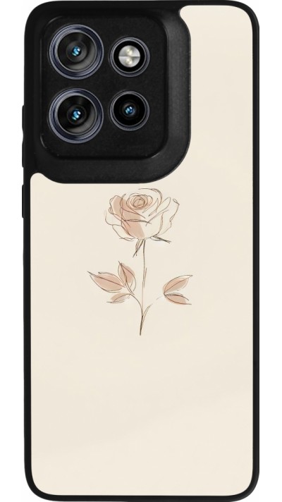 Coque Motorola Moto S50 - Silicone rigide noir Sable Rose Minimaliste