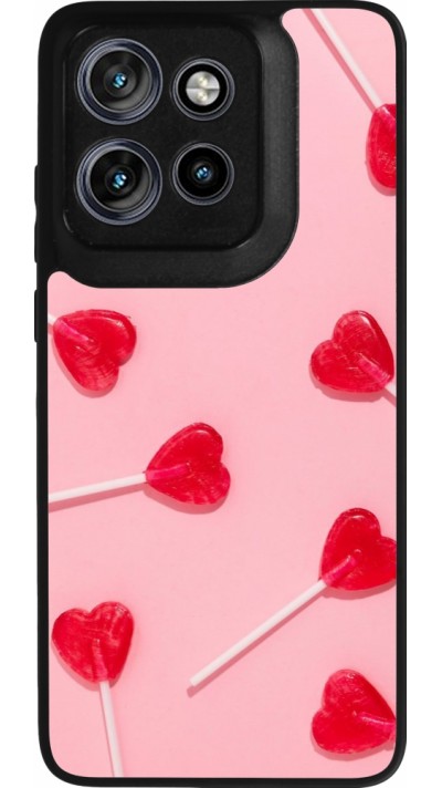 Coque Motorola Moto S50 - Silicone rigide noir Saint Valentines Day 26 Lollipop