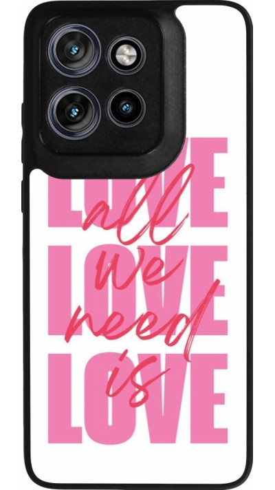Coque Motorola Moto S50 - Silicone rigide noir Saint Valentines Day 26 Love all we need is