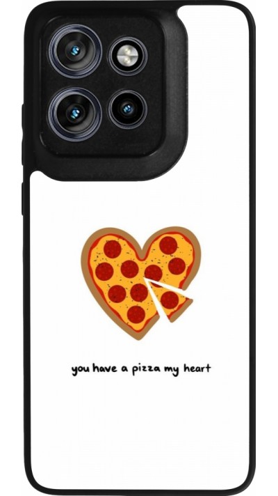 Coque Motorola Moto S50 - Silicone rigide noir Saint Valentines Day 26 You have my pizza heart