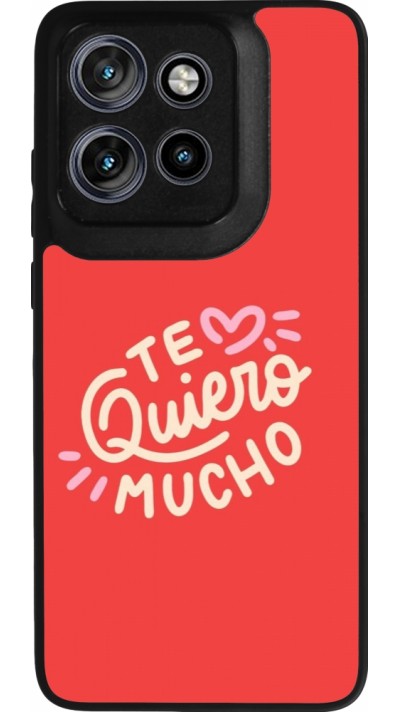 Coque Motorola Moto S50 - Silicone rigide noir Saint Valentines Day 26 Te quiero mucho