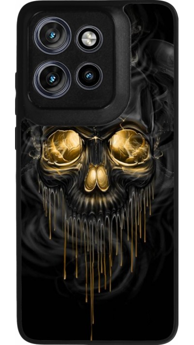 Coque Motorola Moto S50 - Silicone rigide noir Skull 02