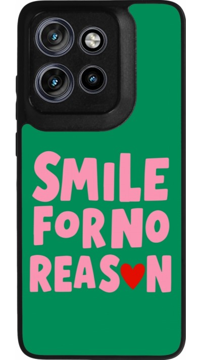 Coque Motorola Moto S50 - Silicone rigide noir Smile for no reason 2026