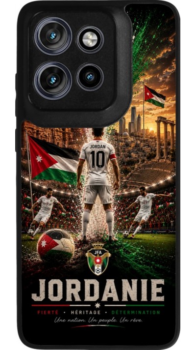 Coque Motorola Moto S50 - Silicone rigide noir Football Jordanie splash 2026