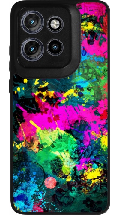 Coque Motorola Moto S50 - Silicone rigide noir Splash paint