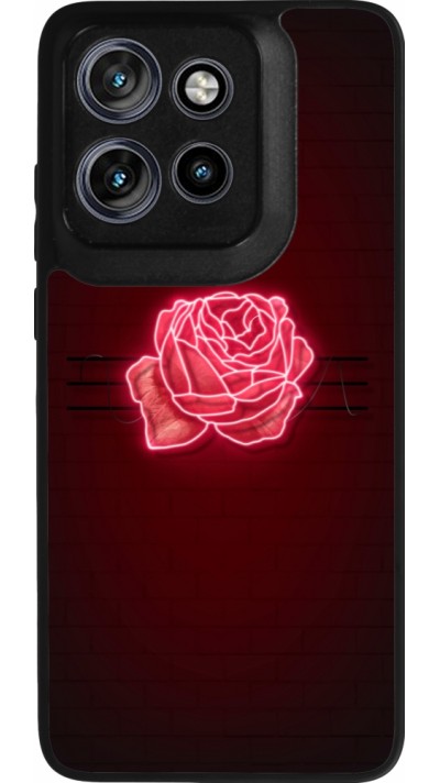 Coque Motorola Moto S50 - Silicone rigide noir Spring 23 neon rose