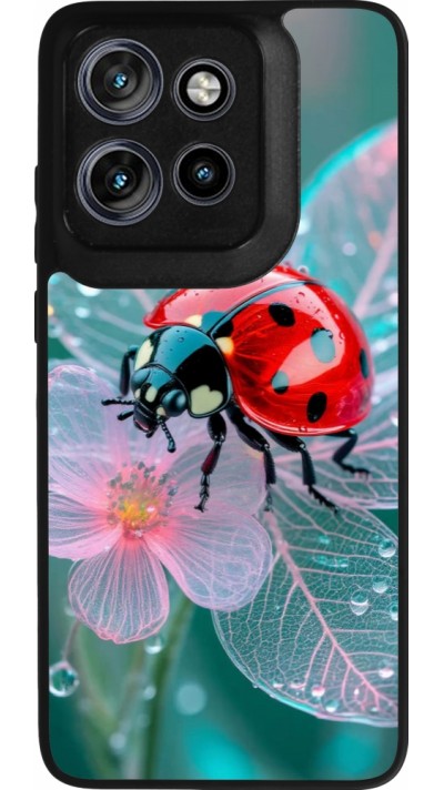 Coque Motorola Moto S50 - Silicone rigide noir Ladybird in bloom Spring 2026