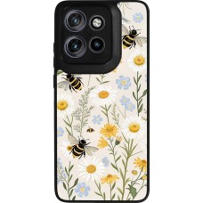 Motorola Moto S50 Case Hülle - Silikon schwarz Pattern bees Spring 2026