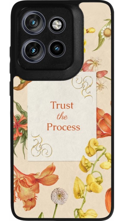 Coque Motorola Moto S50 - Silicone rigide noir Trust the process Spring 2026