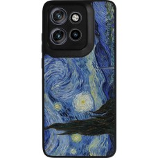 Motorola Moto S50 Case Hülle - Silikon schwarz Kunstbild - Sternennacht - Van Gogh
