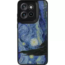 Coque Motorola Moto S50 - Silicone rigide noir Tableau art - La Nuit étoilée - Van Gogh