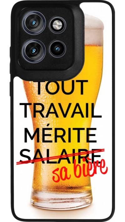 Motorola Moto S50 Case Hülle - Silikon schwarz Tout travail mérite sa bière