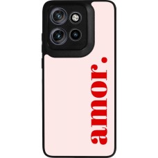 Motorola Moto S50 Case Hülle - Silikon schwarz Valentine 2024 amor