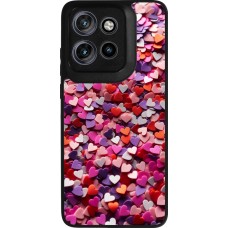 Motorola Moto S50 Case Hülle - Silikon schwarz Valentin 2025 Konfetti