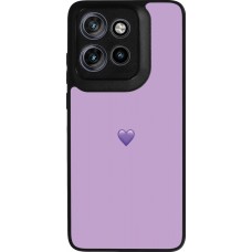 Motorola Moto S50 Case Hülle - Silikon schwarz Valentine 2023 purpule single heart