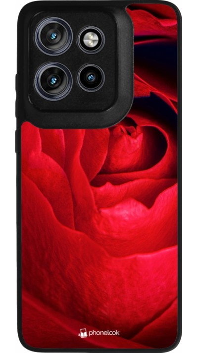 Motorola Moto S50 Case Hülle - Silikon schwarz Valentine 2022 Rose