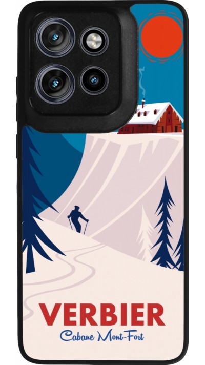 Motorola Moto S50 Case Hülle - Silikon schwarz Verbier Cabane Mont-Fort