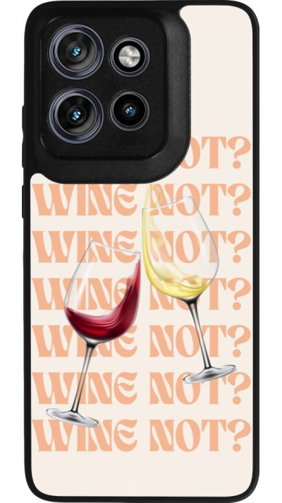 Coque Motorola Moto S50 - Silicone rigide noir Wine not