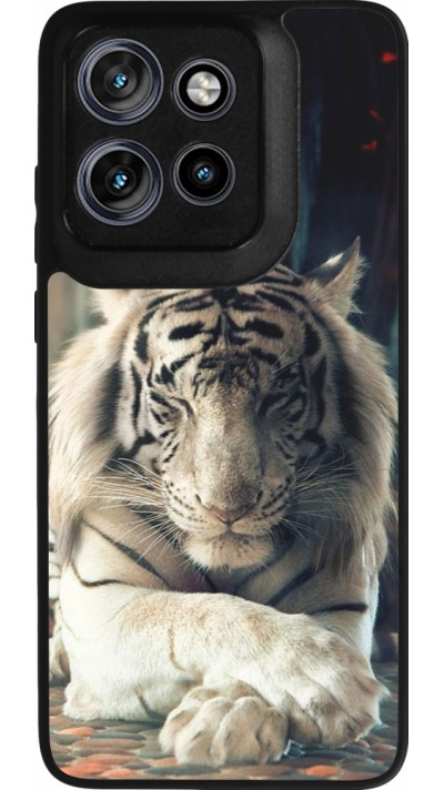 Coque Motorola Moto S50 - Silicone rigide noir Zen Tiger