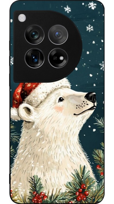 Coque OnePlus 12 - Silicone rigide noir Christmas 25 Bear