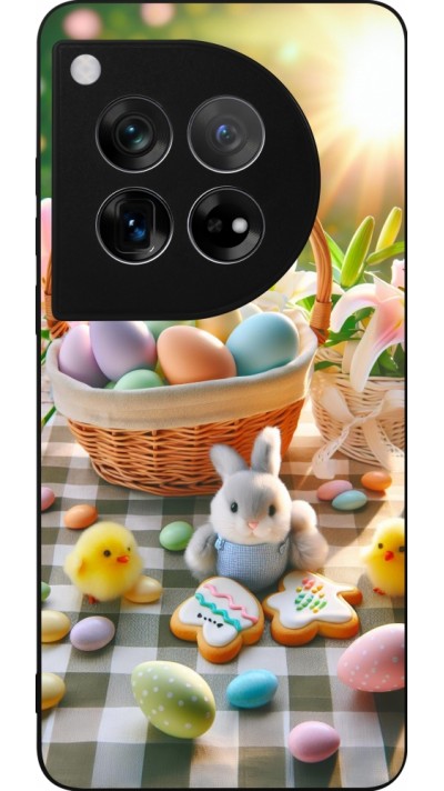 OnePlus 12 Case Hülle - Silikon schwarz Ostern 2025 Osterkorb
