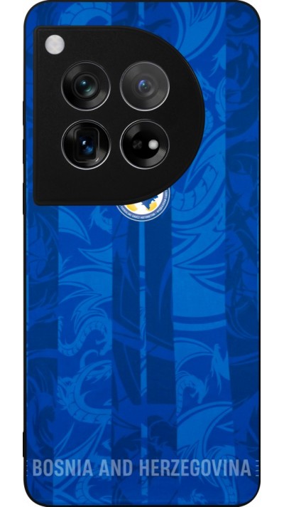 Coque OnePlus 12 - Silicone rigide noir Maillot de football Bosnie-Herzégovine 2026 personnalisable