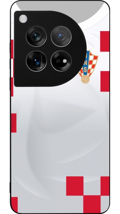 OnePlus 12 Case Hülle - Silikon schwarz Kroatien 2022 personalisierbares Fussballtrikot