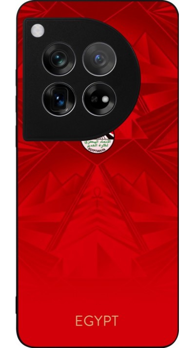 Coque OnePlus 12 - Silicone rigide noir Maillot de football E?gypte 2026 personnalisable