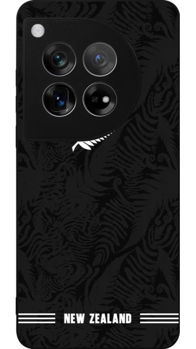 Coque OnePlus 12 - Silicone rigide noir Maillot de football Nouvelle-Zélande 2026 personnalisable