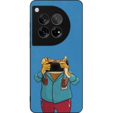 OnePlus 12 Case Hülle - Silikon schwarz Frog with camera DTMF