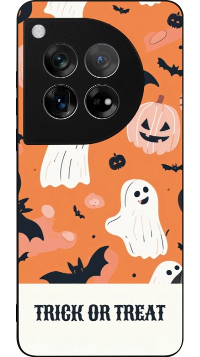 Coque OnePlus 12 - Silicone rigide noir Halloween 2025 Trick treat Coque OnePlus 12 - Silicone rigide noir Halloween 2025 Trick treat