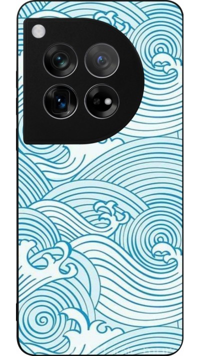 OnePlus 12 Case Hülle - Silikon schwarz Ocean Waves