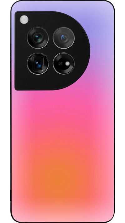 OnePlus 12 Case Hülle - Silikon schwarz Orange Pink Blue Gradient