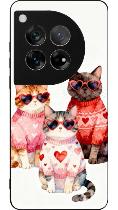 OnePlus 12 Case Hülle - Silikon schwarz Saint Valentines Day 26 Cat Love