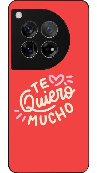 OnePlus 12 Case Hülle - Silikon schwarz Saint Valentines Day 26 Te quiero mucho