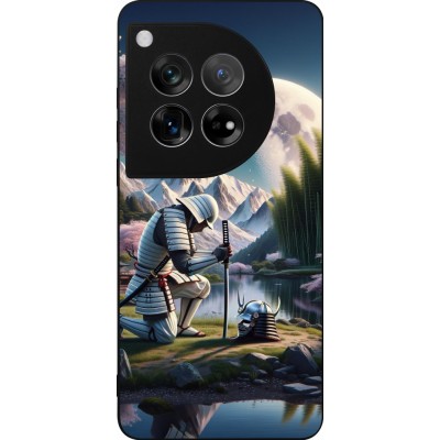 OnePlus 12 Case Hülle - Silikon schwarz Samurai Katana Mond