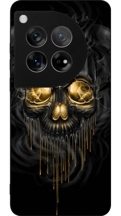 OnePlus 12 Case Hülle - Silikon schwarz Skull 02