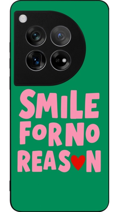 OnePlus 12 Case Hülle - Silikon schwarz Smile for no reason 2026
