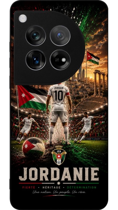 Coque OnePlus 12 - Silicone rigide noir Football Jordanie splash 2026