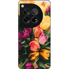 OnePlus 12 Case Hülle - Silikon schwarz Bouquet of tulips Spring 2026