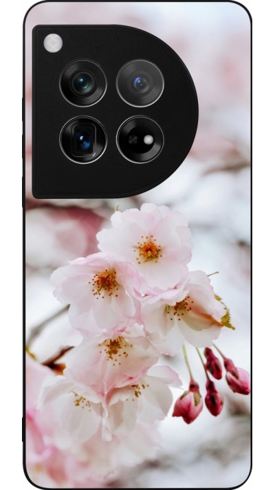 OnePlus 12 Case Hülle - Silikon schwarz Cherry tree Spring 2026