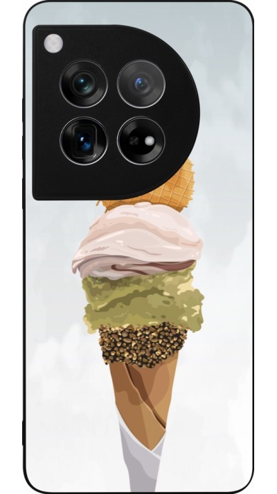 Coque OnePlus 12 - Silicone rigide noir Summer 2025 Cornet