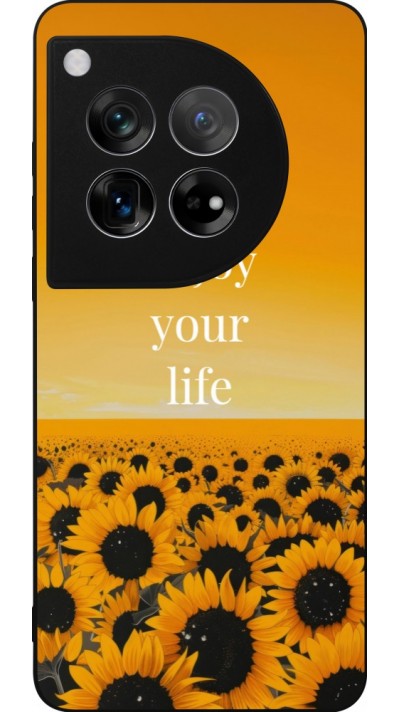 OnePlus 12 Case Hülle - Silikon schwarz Summer 2026 Enjoy your life