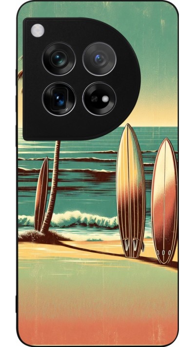 Coque OnePlus 12 - Silicone rigide noir Surf Paradise