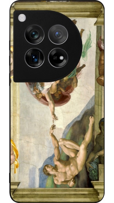OnePlus 12 Case Hülle - Silikon schwarz Kunstbild - Die Erschaffung Adams - Michelangelo
