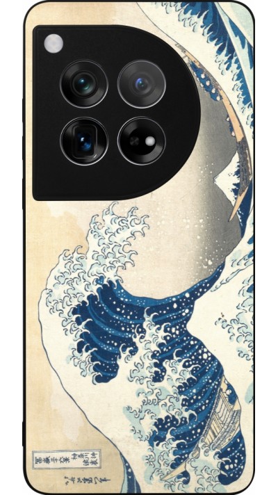 OnePlus 12 Case Hülle - Silikon schwarz Kunstbild - Die große Welle vor Kanagawa - Hokusai