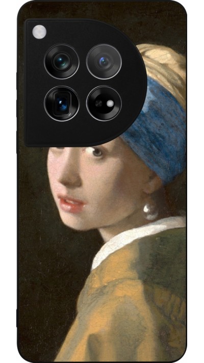 OnePlus 12 Case Hülle - Silikon schwarz Kunstbild - Das Mädchen mit dem Perlenohrring - Jan Vermeer